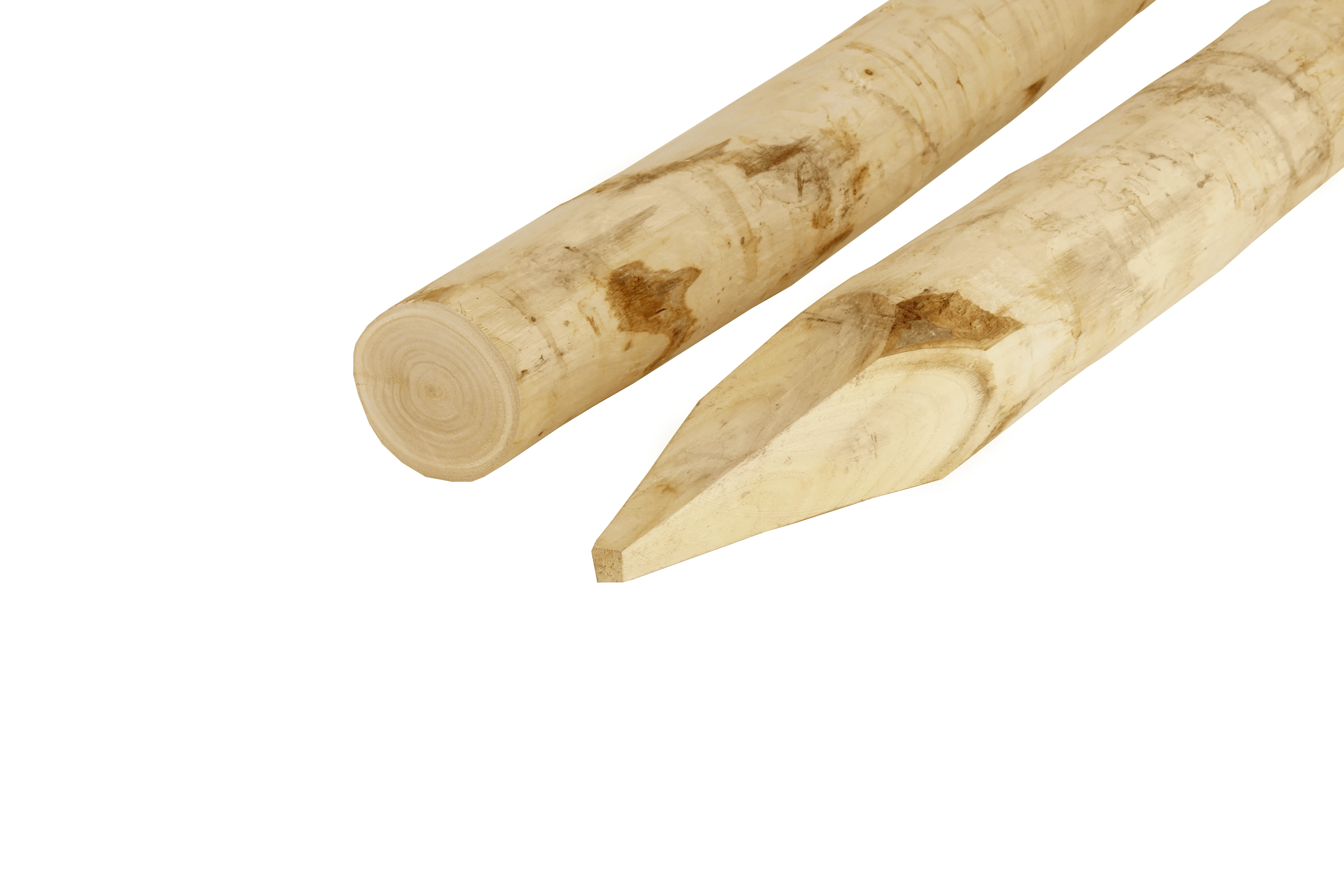 Kastanje Paal 10/12 cm (100/120 mm) Geschild - Lengte 250 cm - Afbeelding 1